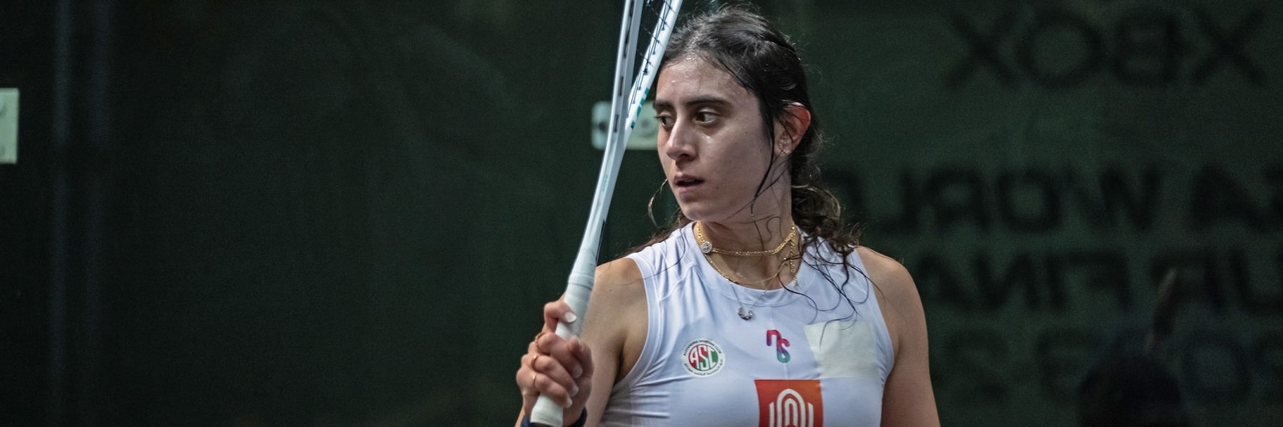 Nour El Sherbini in action